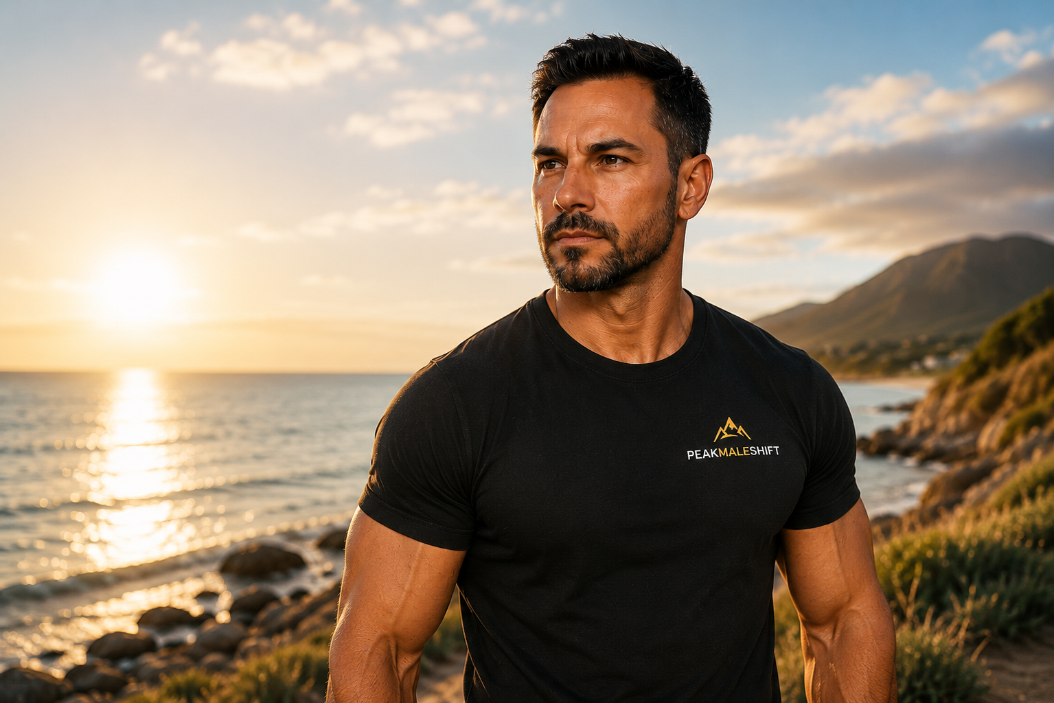 Man walking outdoors in morning sunlight to support healthy vitamin D levels